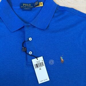 NWT $110  Polo Ralph Lauren Royal Blue HTR Classic Fit Polo Shirt Sz XL Soft *J6